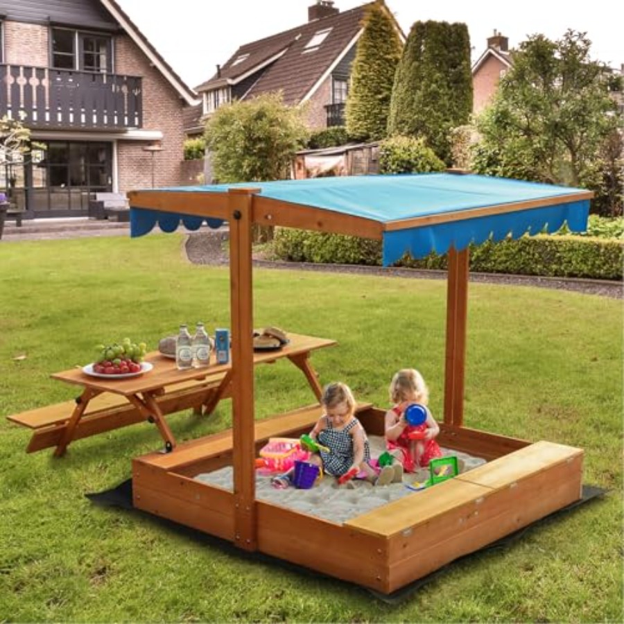 Kids Outdoor Bench Table - Arka bahçe açık hava çocuk ahşap