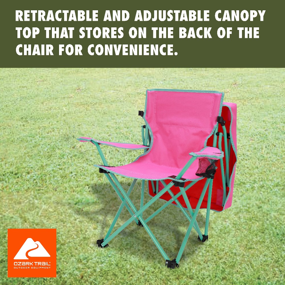 Kids Outdoor Lawn Chair - Güvenlik Kilidiyle Katlanabilir Çocuk Sandalyesi Pembe