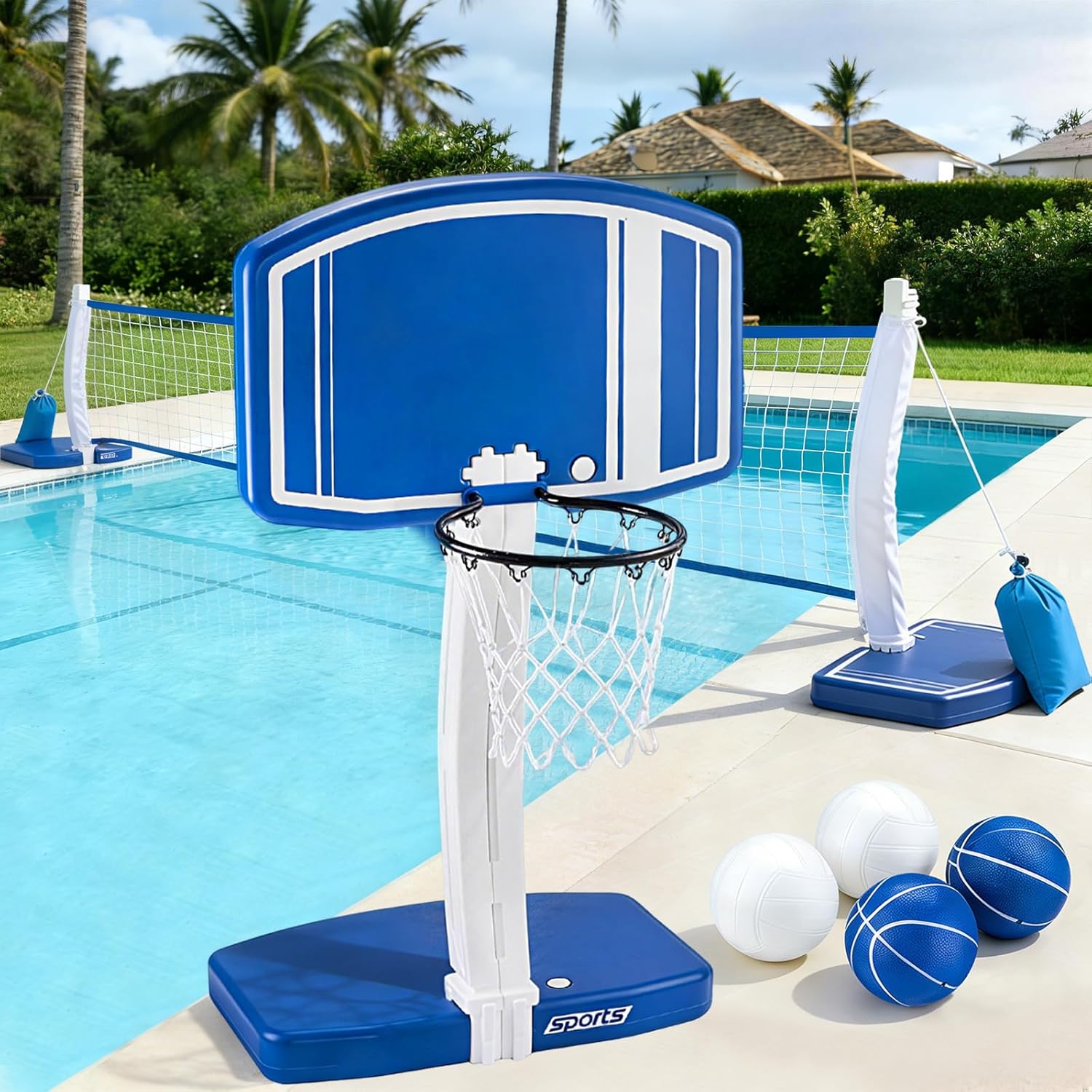 Kids Outdoor Basketball Hoop - Yer Üstü Havuz Basketbol Potası ve