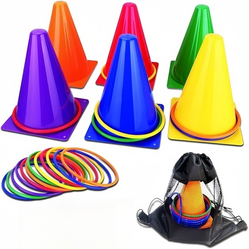 Kids Outdoor Yard Tools - 1 Set Atma Konileri Halkaları Parti