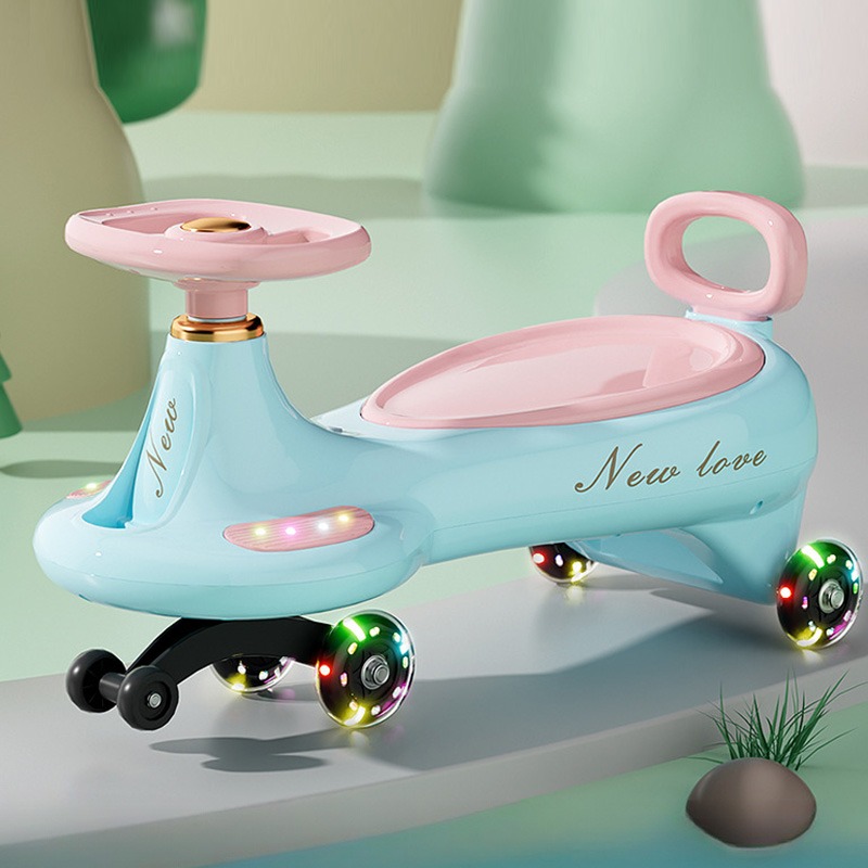 Kids Outdoor Slide Set - Sevimli Çocuklar İçin Salıncaklı Sallanan Araba,
