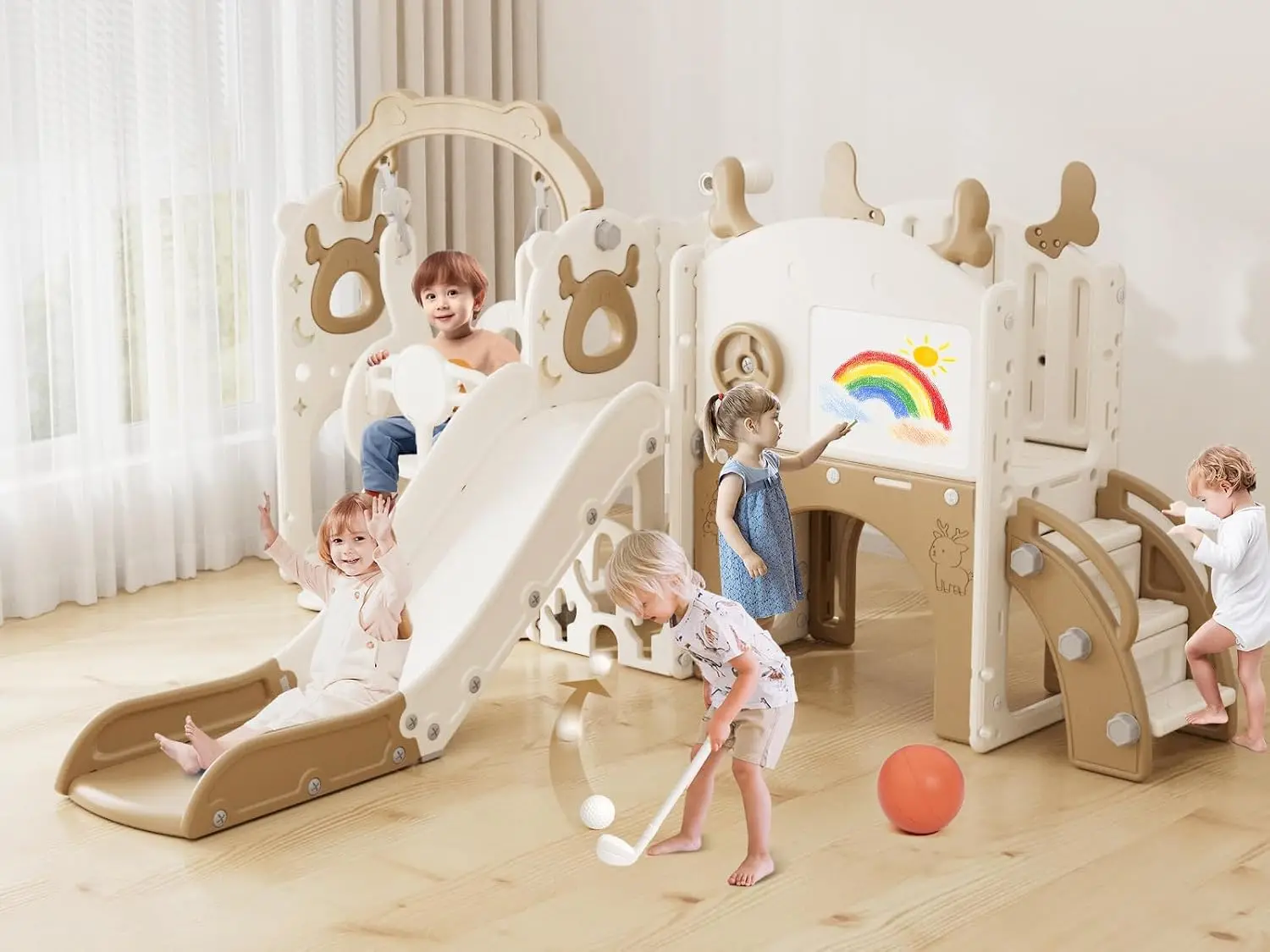 Kids Outdoor Slide Set - 13'ü 1 arada Çocuk Kaydırağı ve