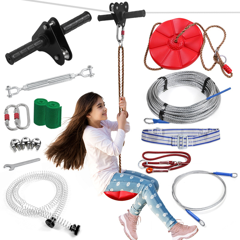Kids Outdoor Zipline - Açık Hava Kendin Yap Zipline Seti,