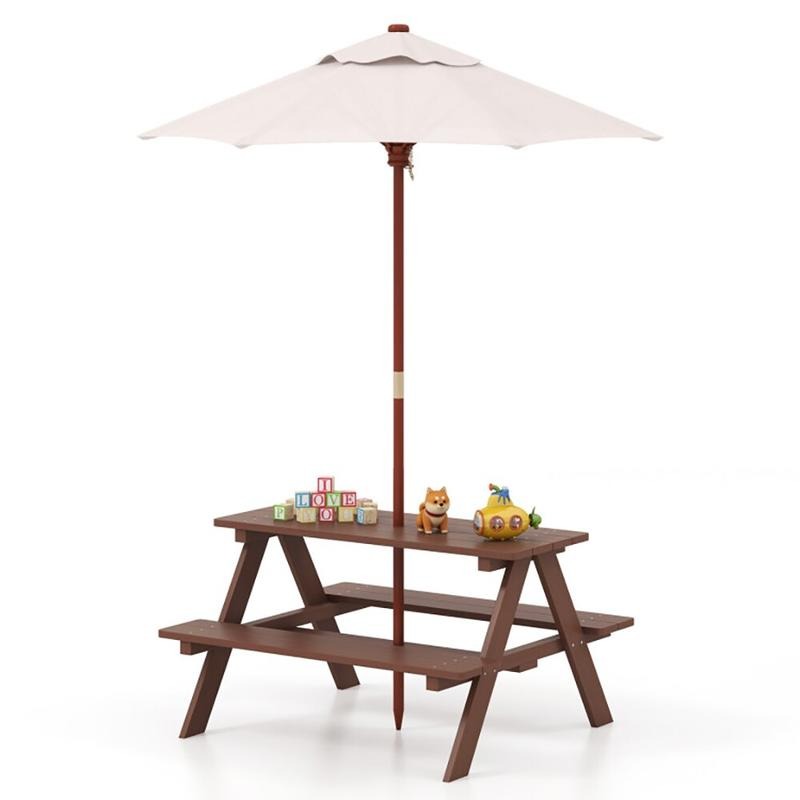 Kids Outdoor Bench Table - Açık Hava 4 Kişilik Çocuk Piknik