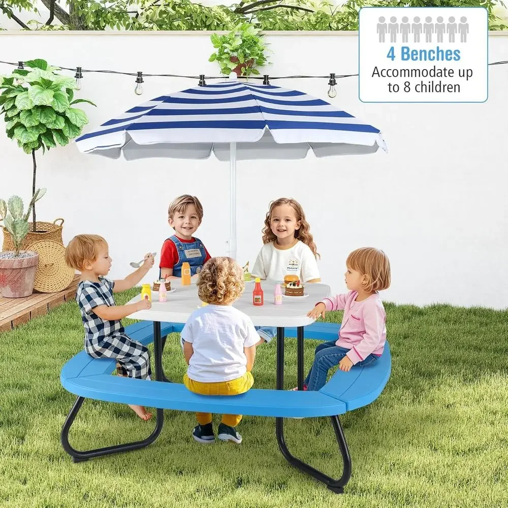 8 Kişilik Çocuk Piknik Masası, - Kids Outdoor Bench Table incelemesi ve fiyatı