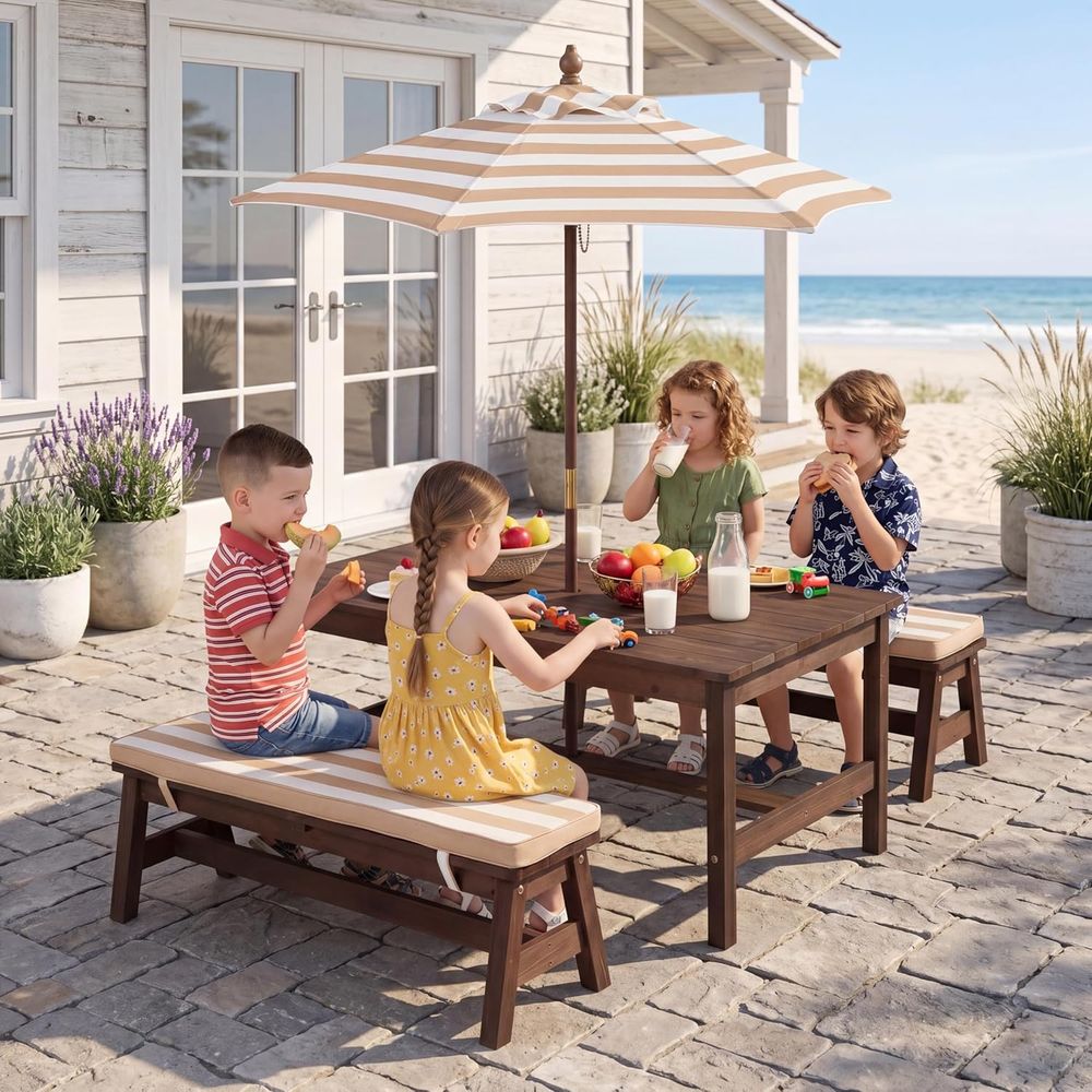 Çocuk Piknik Masası, Büyük 42“ - Kids Outdoor Bench Table incelemesi ve fiyatı