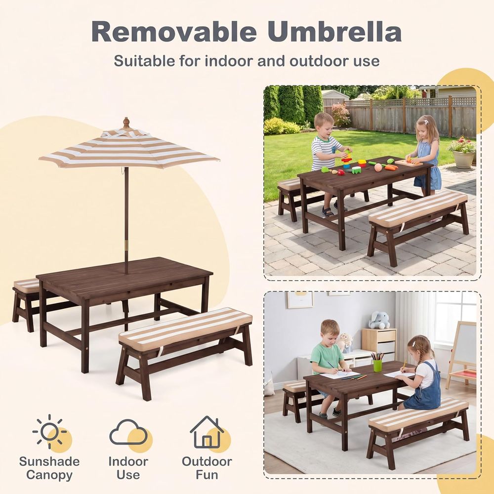 Çocuk Piknik Masası, Büyük 42“ - Kids Outdoor Bench Table incelemesi ve fiyatı