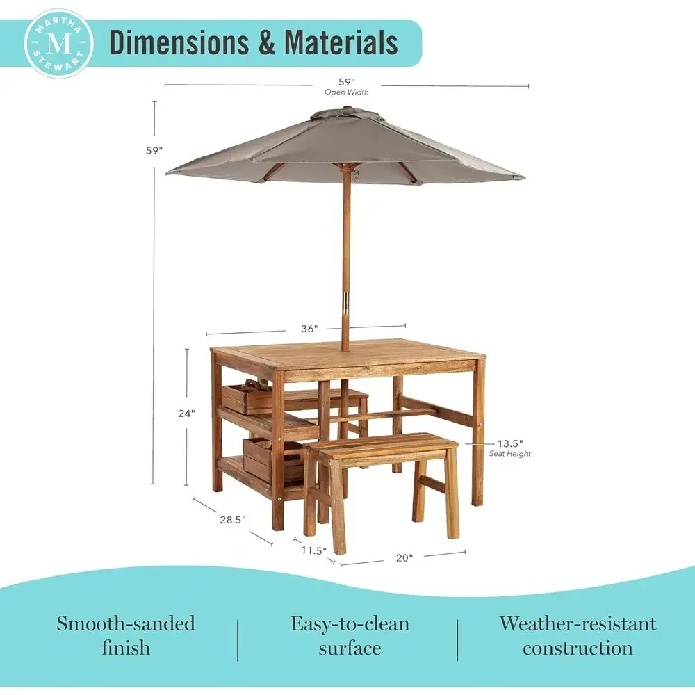Çocuklar için Açık Hava Sandık - Kids Outdoor Bench Table incelemesi ve fiyatı