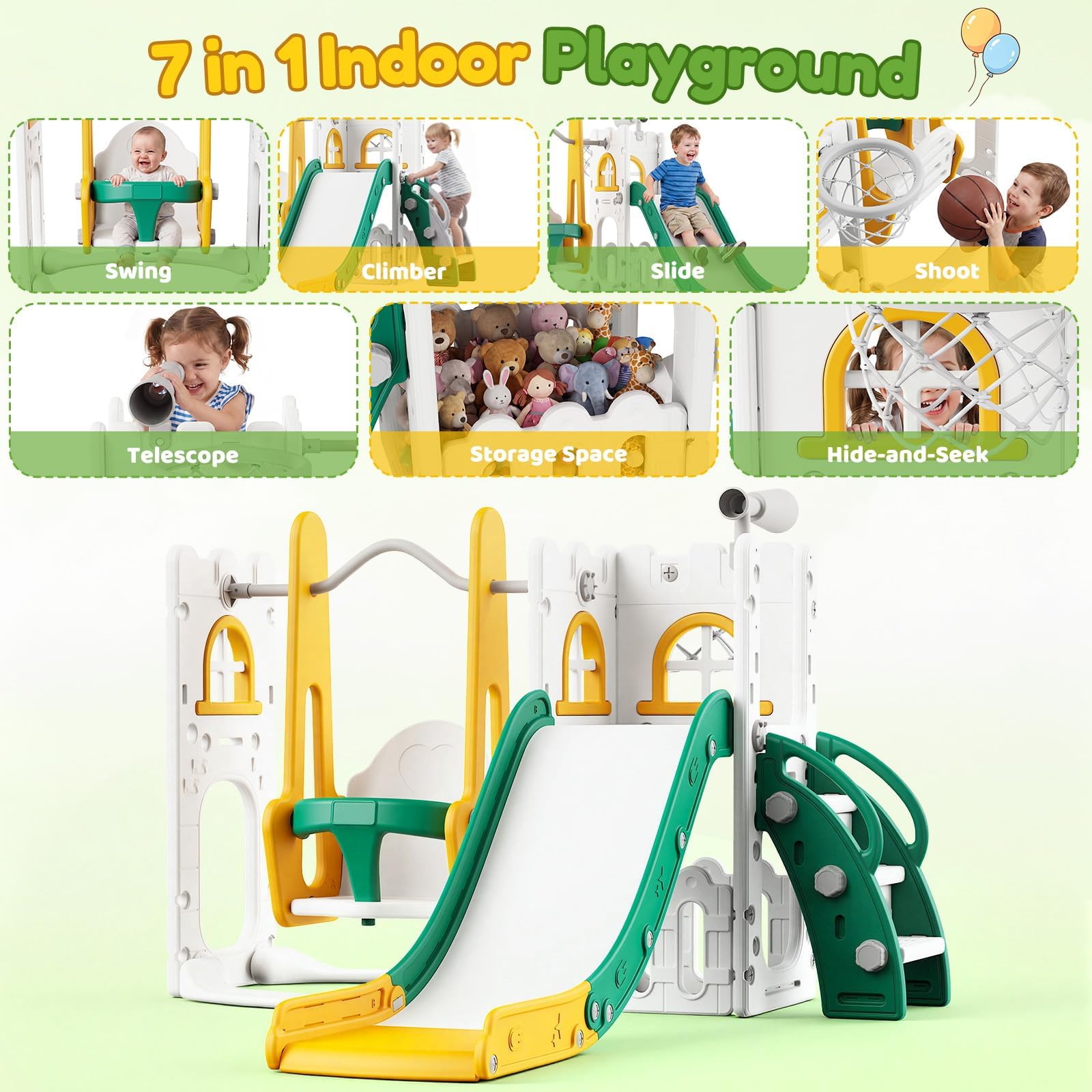 7'si 1 Arada Çocuk Kaydırağı v - Kids Outdoor Slide Set incelemesi ve fiyatı
