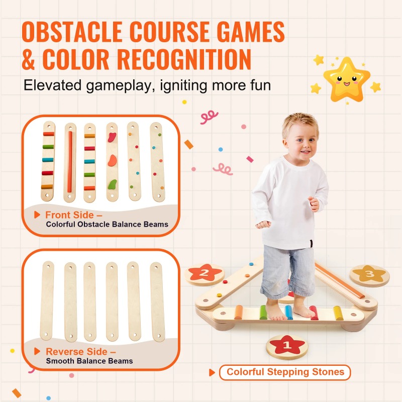 6 Adet Denge Taşı Ahşap Denge  - Kids Outdoor Balance Beam incelemesi ve fiyatı