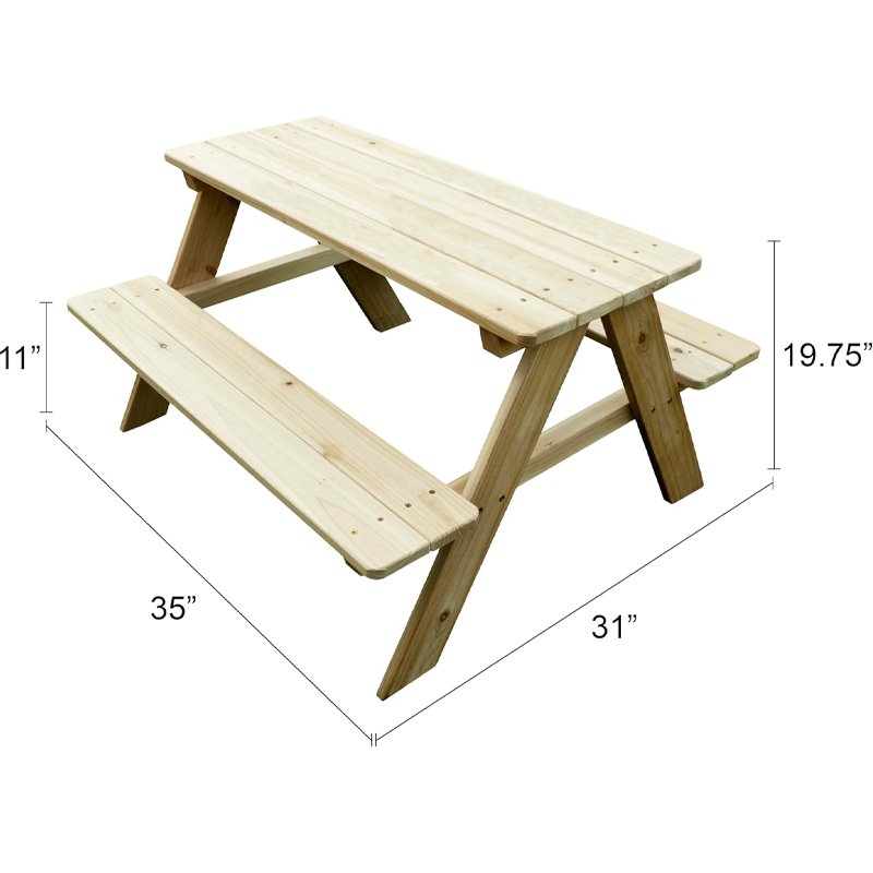 Ahşap Çocuk Piknik Masası ve B - Kids Outdoor Bench Table incelemesi ve fiyatı