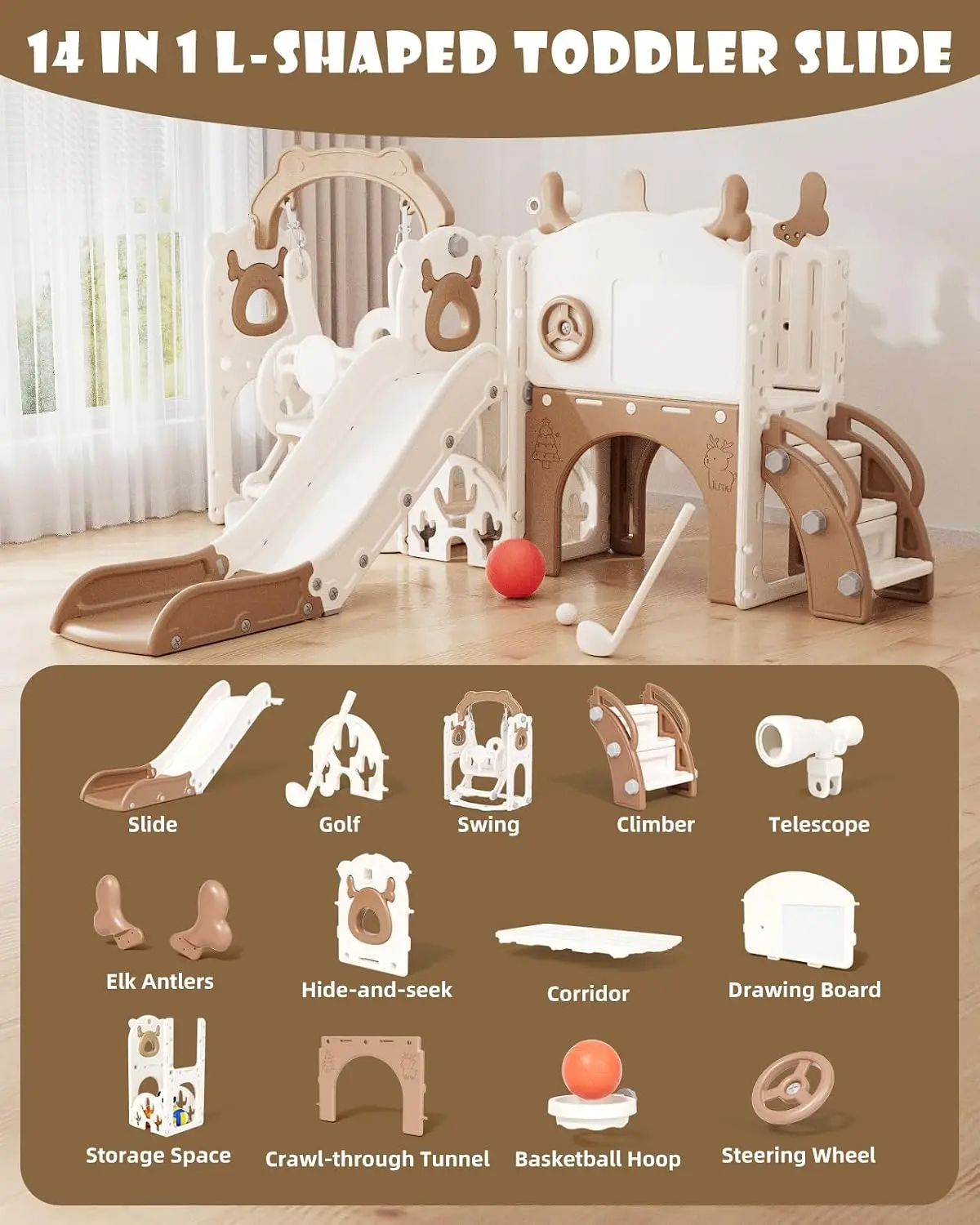 13'ü 1 arada Çocuk Kaydırağı v - Kids Outdoor Slide Set incelemesi ve fiyatı