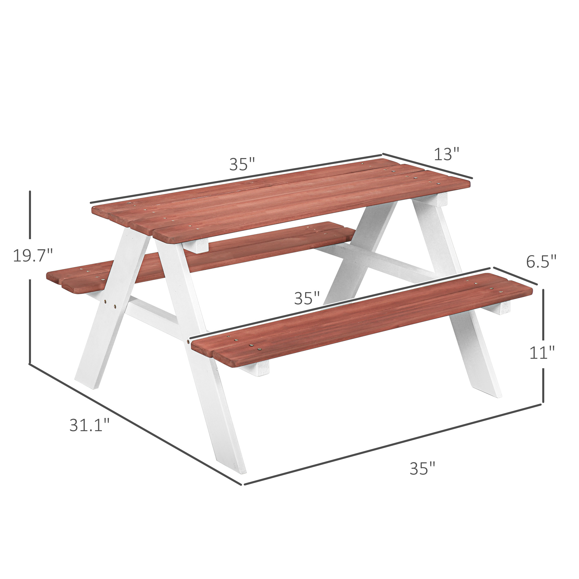 Çocuk Piknik Masa Seti, Ahşap  - Kids Outdoor Bench Table incelemesi ve fiyatı