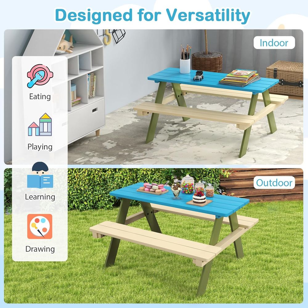 Çocuk Piknik Masası, Akasya Ah - Kids Outdoor Bench Table incelemesi ve fiyatı