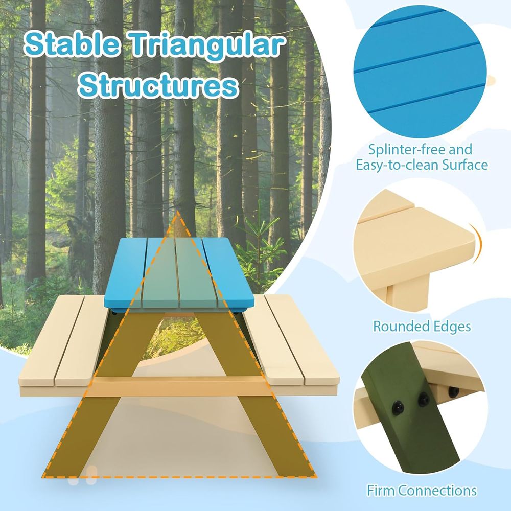 Çocuk Piknik Masası, Akasya Ah - Kids Outdoor Bench Table incelemesi ve fiyatı