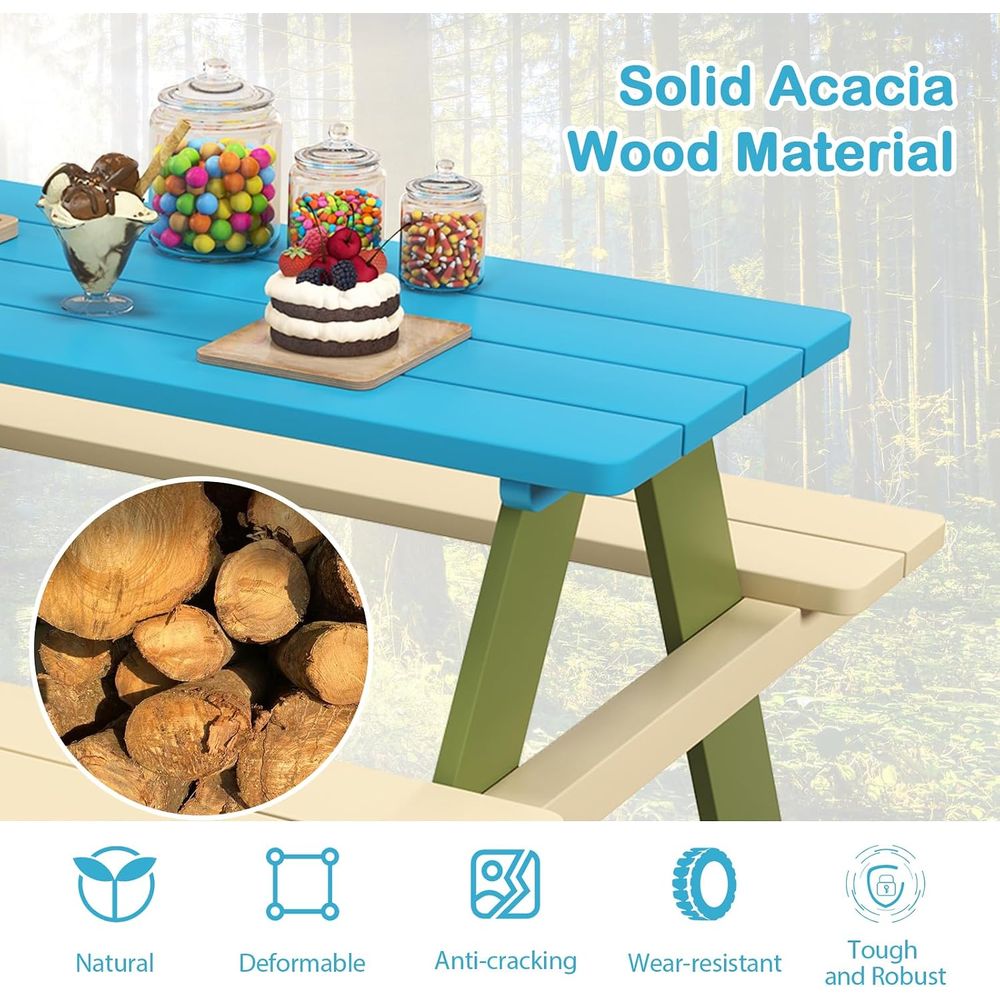 Çocuk Piknik Masası, Akasya Ah - Kids Outdoor Bench Table incelemesi ve fiyatı