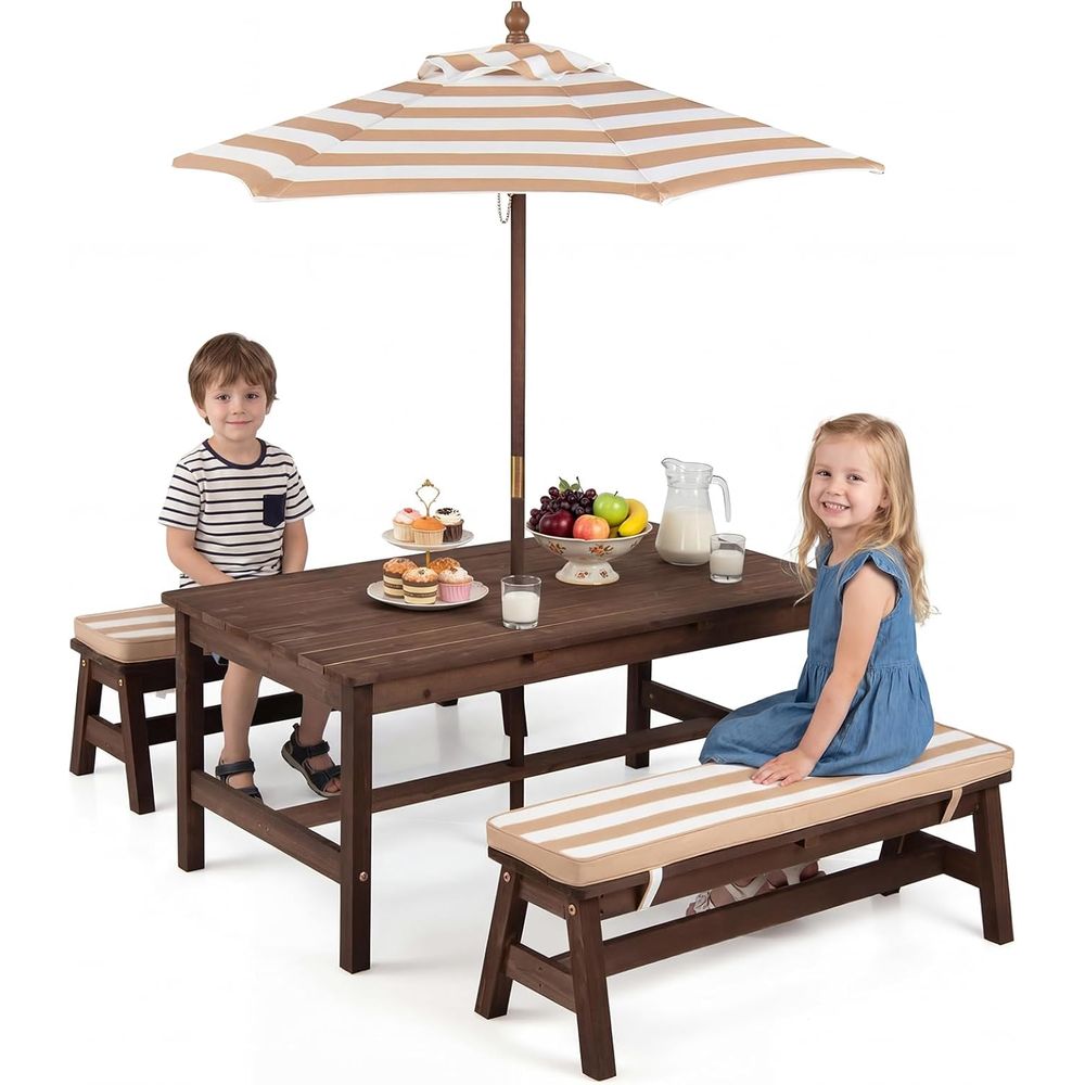 Çocuk Piknik Masası, Ahşap Küç - Kids Outdoor Bench Table incelemesi ve fiyatı