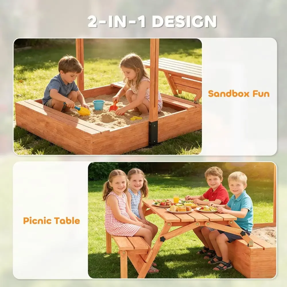 Qaba Çocuk Kum Kutusu, Kapaklı - Kids Outdoor Bench Table incelemesi ve fiyatı