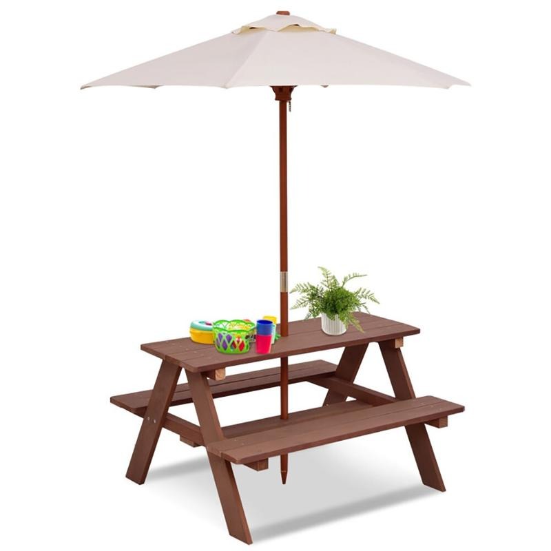 Açık Hava 4 Kişilik Çocuk Pikn - Kids Outdoor Bench Table incelemesi ve fiyatı