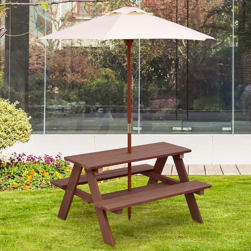 Açık Hava 4 Kişilik Çocuk Pikn - Kids Outdoor Bench Table incelemesi ve fiyatı