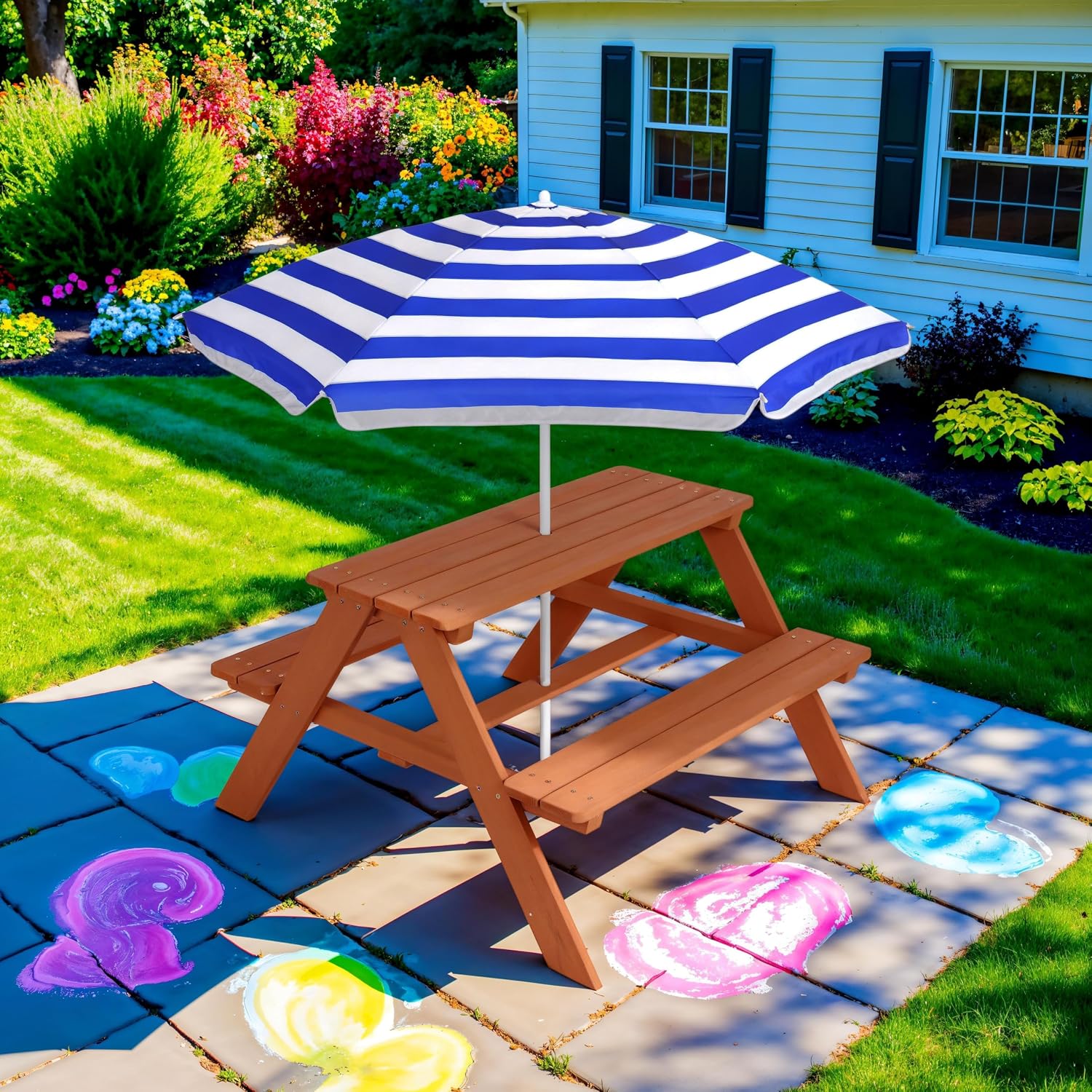 Ahşap Çocuk Piknik Masası ve Ş - Kids Outdoor Bench Table incelemesi ve fiyatı