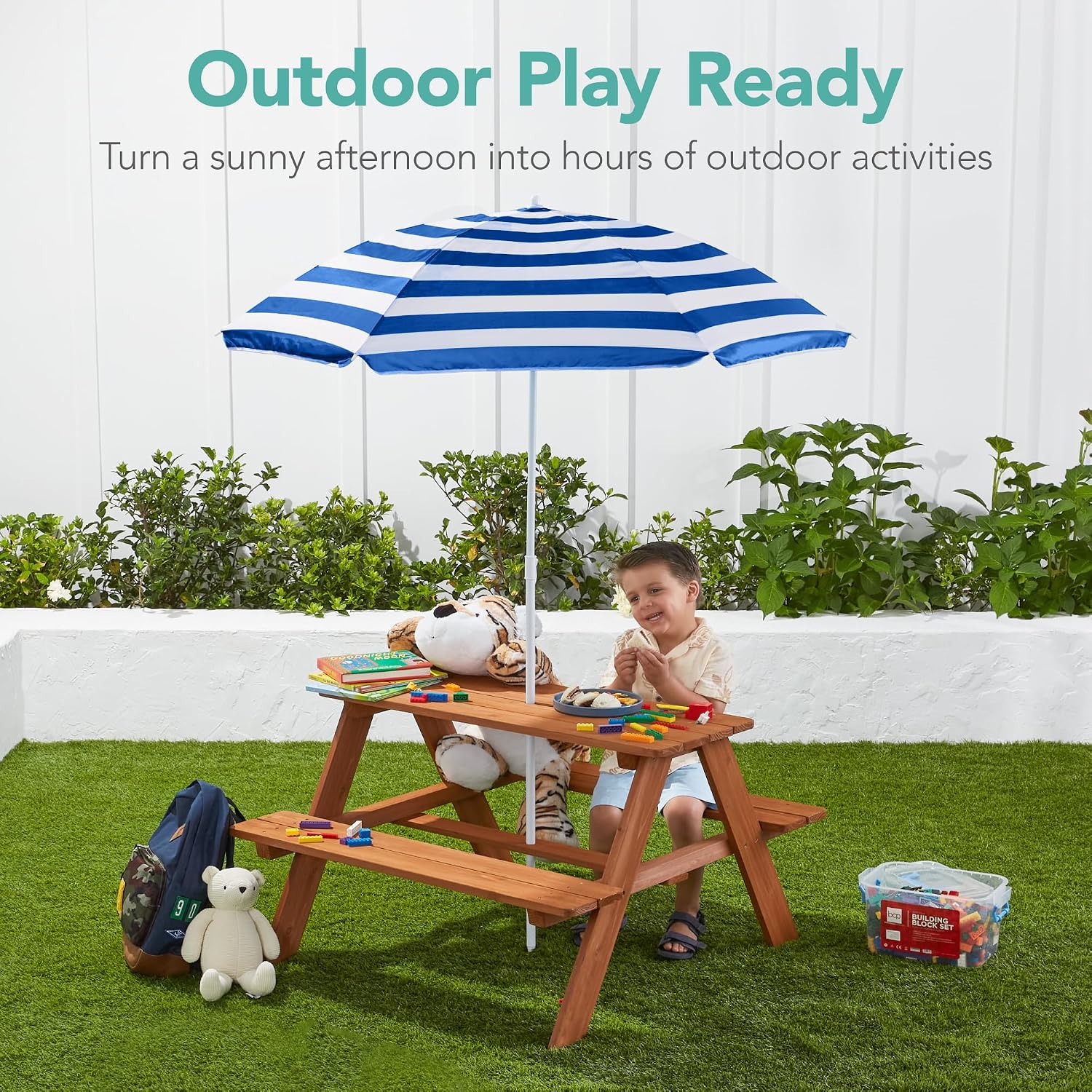 Ahşap Çocuk Piknik Masası ve Ş - Kids Outdoor Bench Table incelemesi ve fiyatı